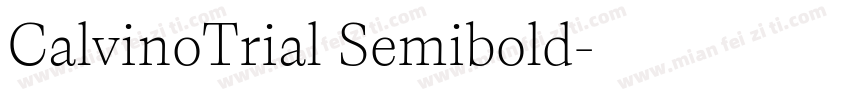 CalvinoTrial Semibold字体转换
